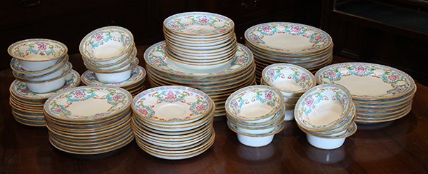 (lot of 103) Minton partial table service, retailed by (1 of 3)