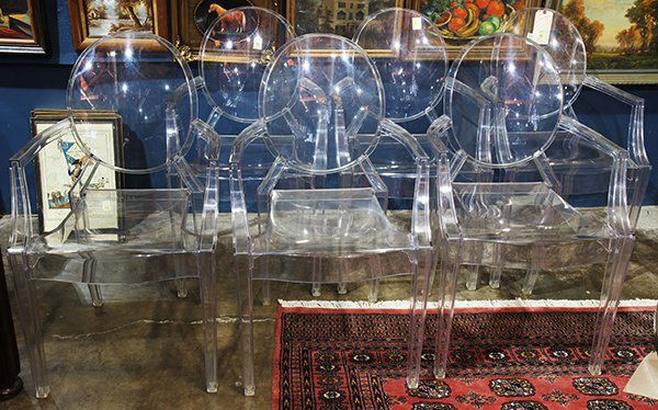 (lot of 6) Philippe Starck designed acrylic Louis Ghost (1 of 1)