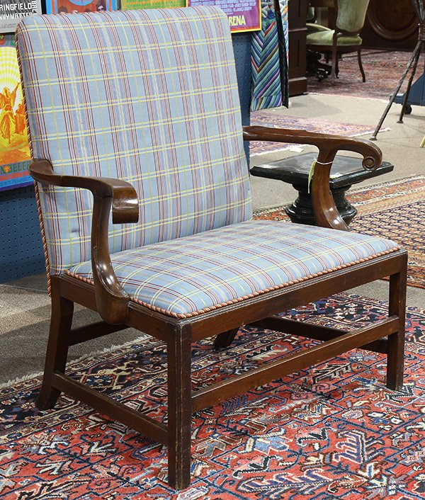 George II mahogany settee (1 of 3)