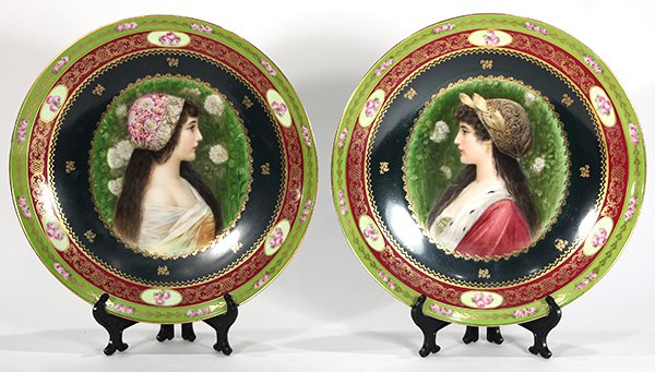 (lot of 2) Royal Vienna cabinet plates (1 of 3)