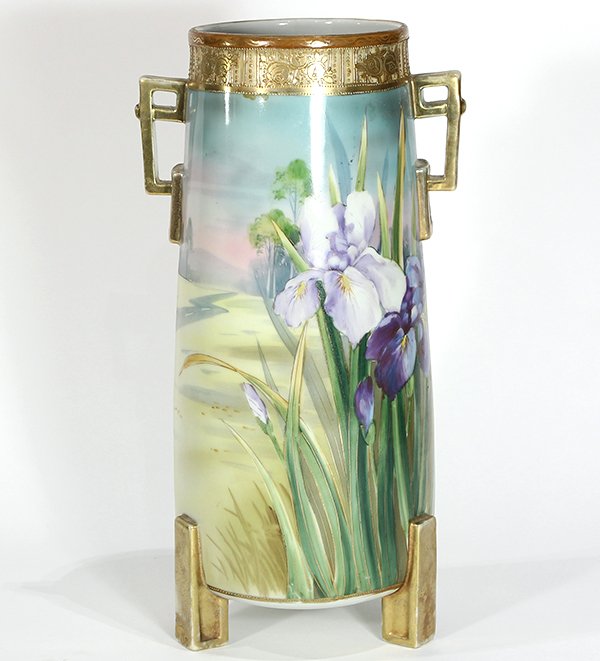 French Art Nouveau hand painted centerpiece (1 of 5)