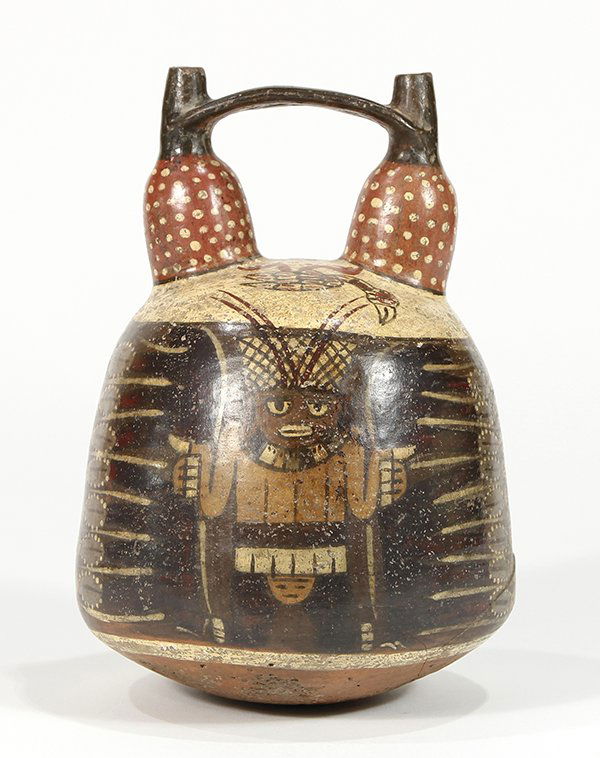 Pre-Columbian Peruvian Nazca stirrup vessel (1 of 7)