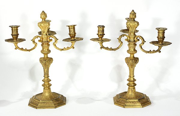 Pair of Continental Neoclassical style gilt bronze (1 of 3)