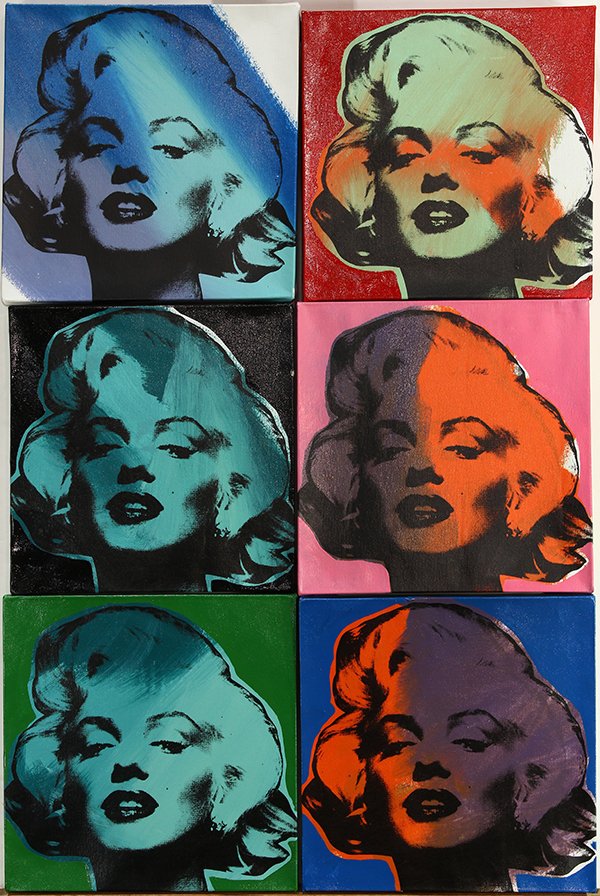 (lot of 6) Steve Kaufman (American, 1960-2010), Marilyn (1 of 2)
