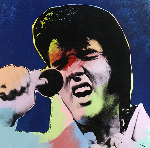 Print, Steve Kaufman, Elvis II (Blue), 1996 (1 of 3)