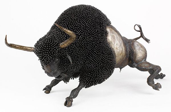 Buffalo, metal sculpture (1 of 6)