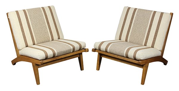 (Lot of 2) Hans Wegner for Getama oak lounge chairs (1 of 5)