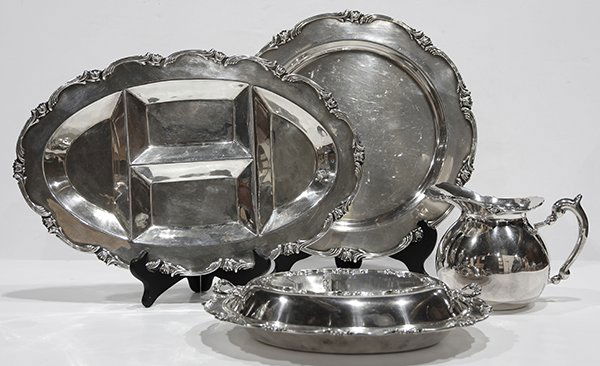 Peruvian sterling silver hollowware suite by Camusso, (1 of 3)