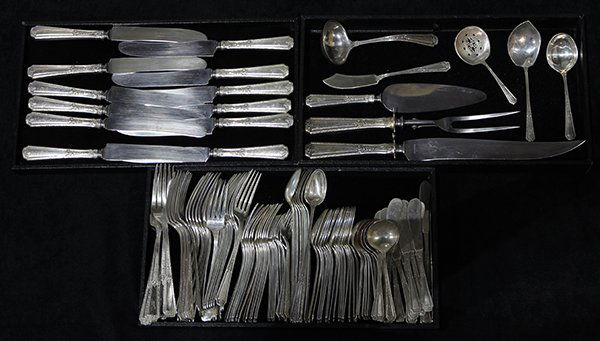 American sterling silver flatware service for twelve (1 of 2)