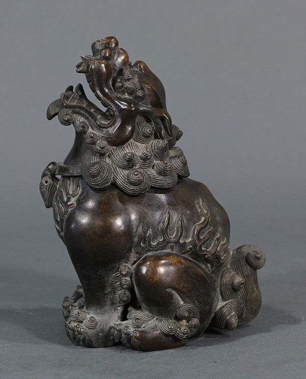 Chinese Lion Formed Bronze Censer (1 of 6)