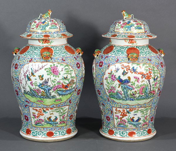 Two Chinese Enameled Export Jars (1 of 10)