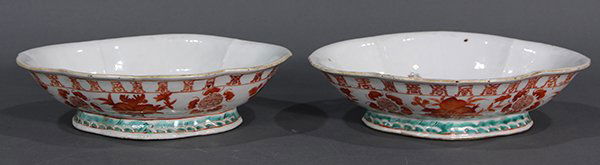 Two Chinese Footed Dish, Bats (1 of 8)