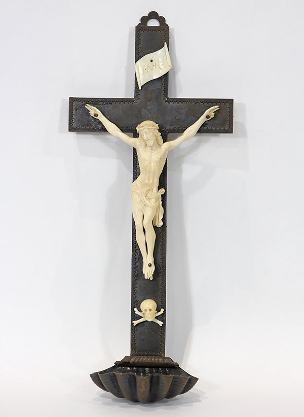 Continental carved figural sculpture depicting Jesus on (1 of 4)