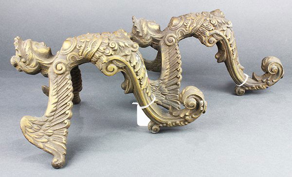 (lot of 2) Pair of Neo-classical brass figural angel (1 of 1)