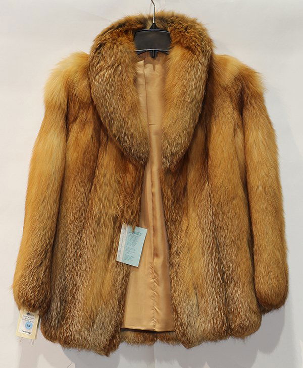 Red fox jacket, professionally cleaned and stored (1 of 2)