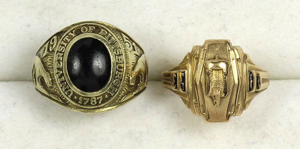 (Lot of 2) 10k yellow gold class rings (1 of 3)