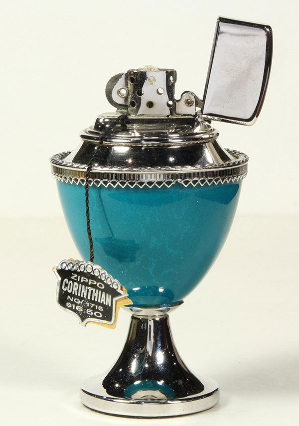 Zippo Corinthian enamel table lighter, 1960's (1 of 4)