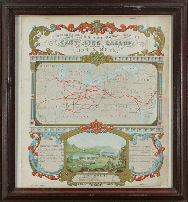 Print, Fast Line Gallop, Map of Rail Lines (1 of 1)