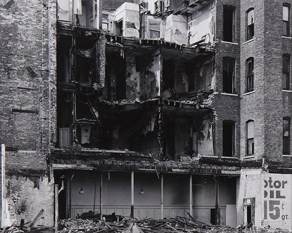 Photograph, Aaron Siskind: Aaron Siskind (American, 1903-1991), "Chicago 24," 1965, gelatin silver print, pencil signed, dated, and titled verso, image: 10.5"h x 13.25"w, sheet: 11"h x 14"w, overall (with mat): 18"h x 22"w. Pro