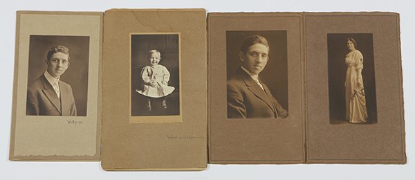 Photographs, Edward Weston: (lot of 4) Edward Weston (American, 1886-1958), Tropico Studio Portraits; Tropico Man (1912), Tropico Child (1911), Tropico Marriage (1912), gelatin silver prints, each signed and dated (on mat), each