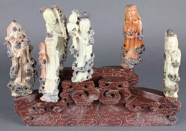 Chinese Soapstone Figural Group (1 of 5)