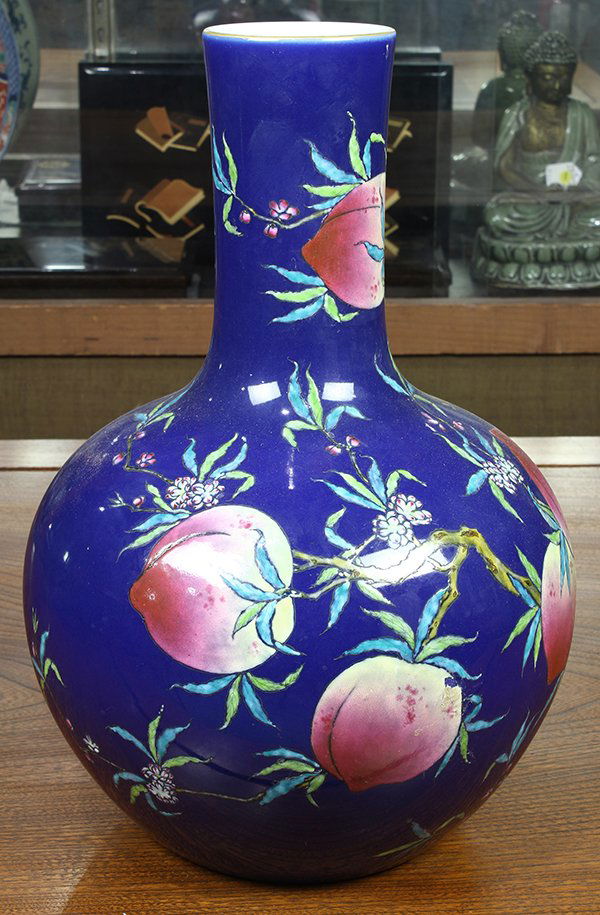 Chinese Stickneck Vase, Peach (1 of 6)