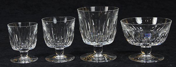 (lot of 37) Baccarat stemware in the Mazamet pattern (1 of 4)