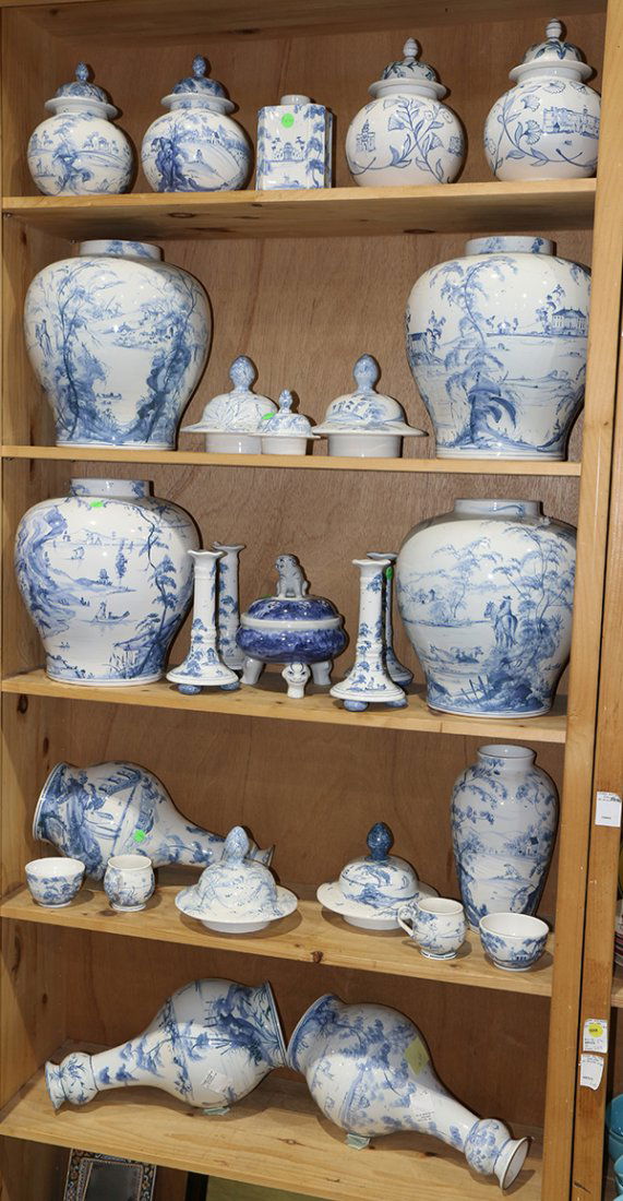 (lot of 22) Oxford, England blue and white tableware, (1 of 2)