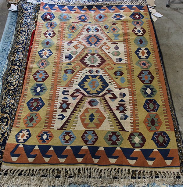 (Lot of 2) Turkish Kilim rugs, 3'7'' x 5'10'', 3' x 5' (1 of 5)