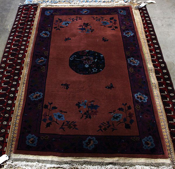 Chinese Art Deco style carpet, 4' x 7' (1 of 3)