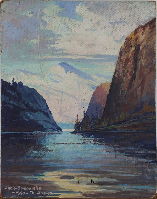 Painting, Snow-Capped Mountain Lake Scene, 1947 (1 of 1)