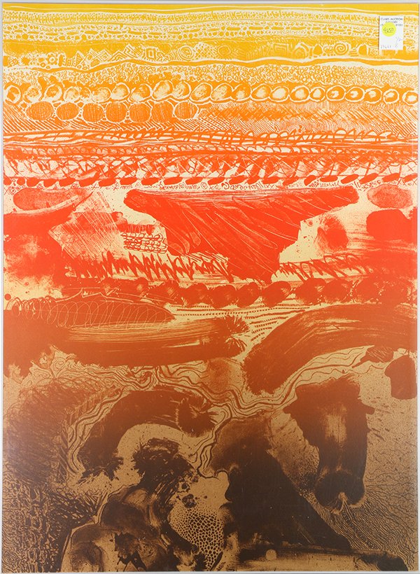 Prints, Arthur Secunda: (lot of 2) Arthur Secunda (American, b. 1927), Abstracts, lithographs in colors, one pencil signed lower right and numbered 75/150, overall (framed/each): 30.25"h x 22.25"w