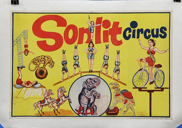 Vintage Indian Circus Poster, Sonlit Circus (1 of 1)