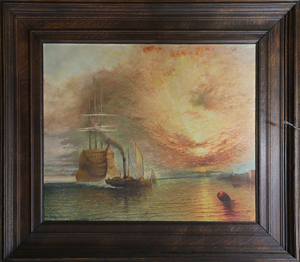 Painting, Tug Boat and Clipper Ship (1 of 1)