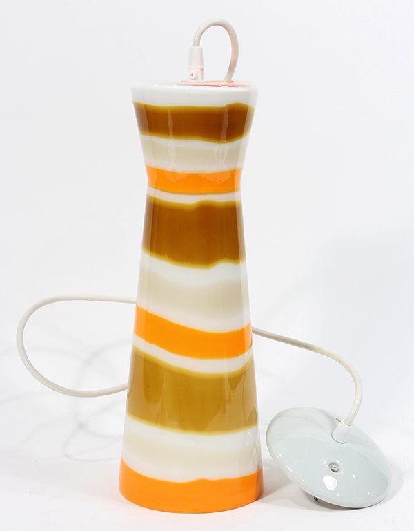 Attributed to Venini glass hanging lamp (1 of 2)