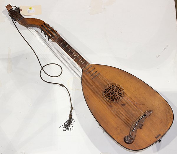 German Goldklang lute or harp guitar, circa 1920, with (1 of 1)