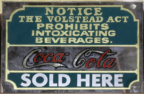 Early mirrored Coca-Cola sign; Provenance: Property (1 of 1)