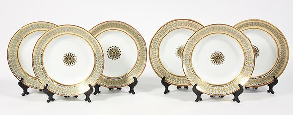 (Lot of 6) Russian porcelain soup bowls (1 of 8)