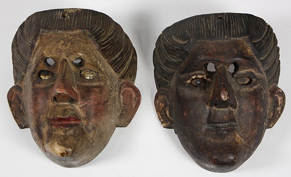 (Lot of 2) Guatemalan dance masks (1 of 2)