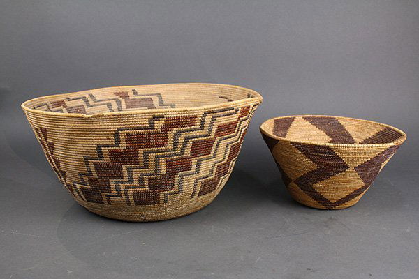 (lot of 2) Native American Central California basketry (1 of 9)