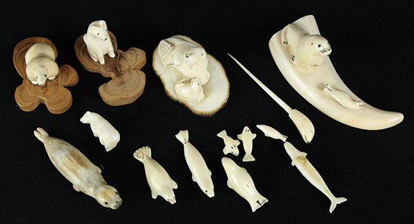 (lot of 14) Collection of ethnographic carvings (1 of 4)