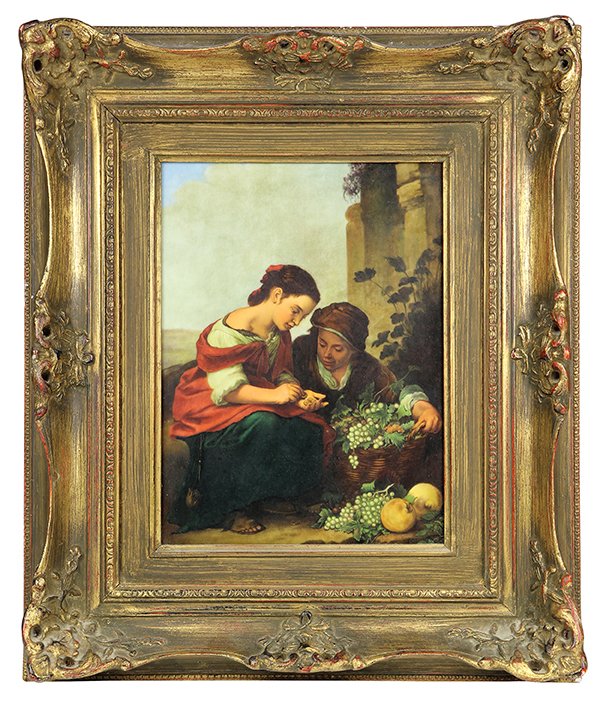 Hand painted German porcelain plaque (1 of 4)