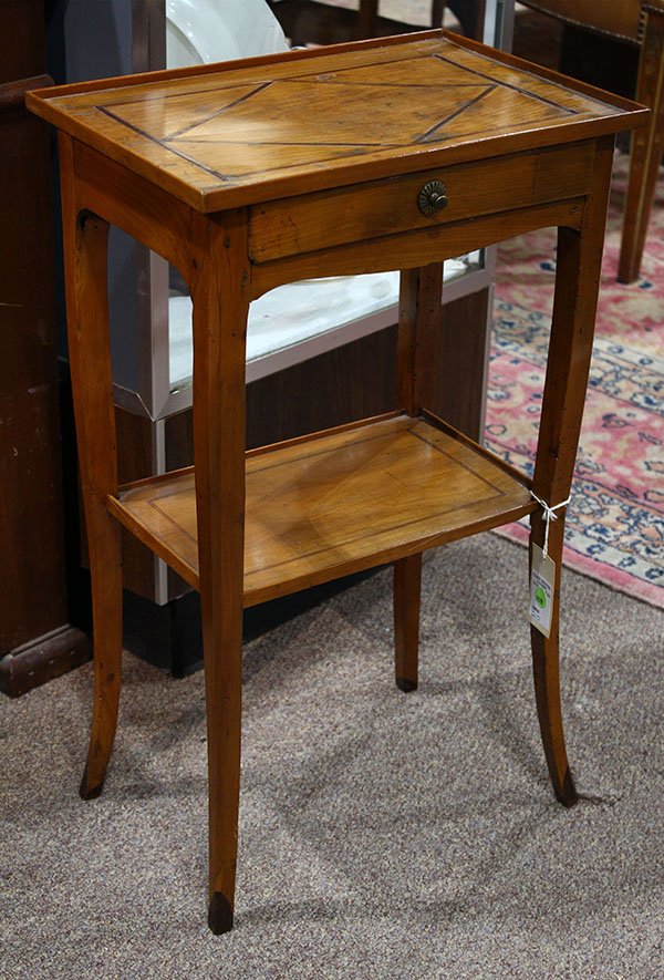 Louis XV Provincial walnut purplewood side table (1 of 5)