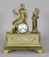 French Louis XVI style gilt bronze figural mantle clock