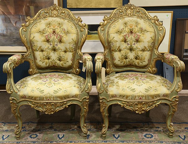 Pair of Italian salon chairs (1 of 4)