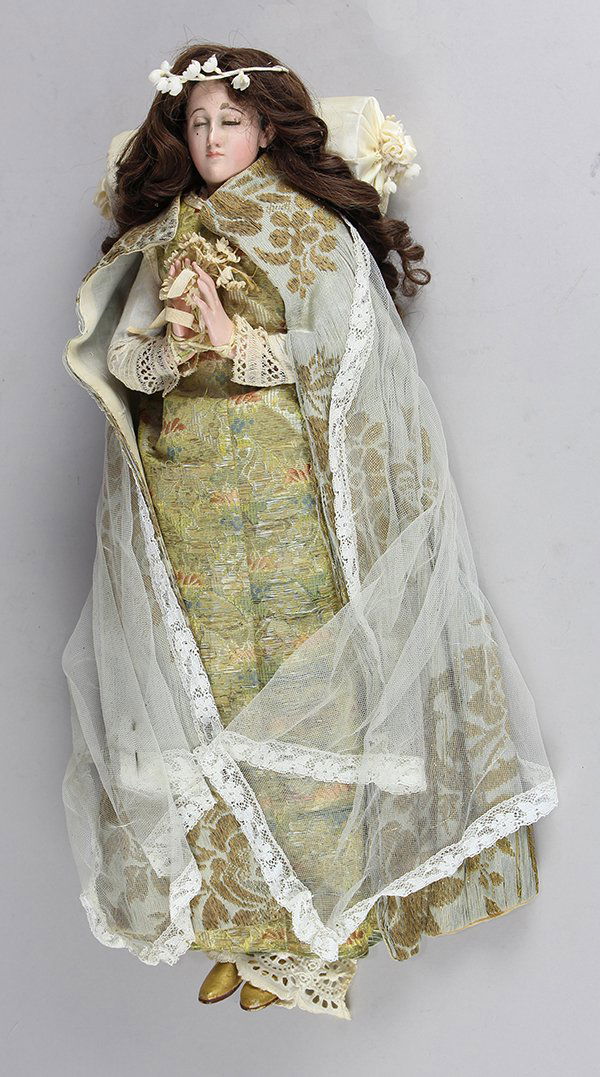 Giltwood carved Santos figure depicting "The Death of (1 of 10)