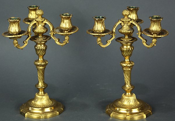 Pair of Regence style ormolu candelabra (1 of 3)