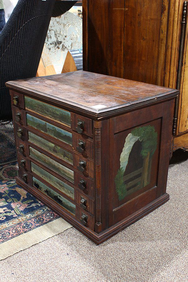 JP Coates partial painted spool cabinet (1 of 3)