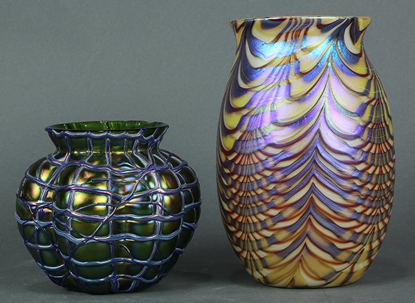 (Lot of 2) Art glass vase group (1 of 5)