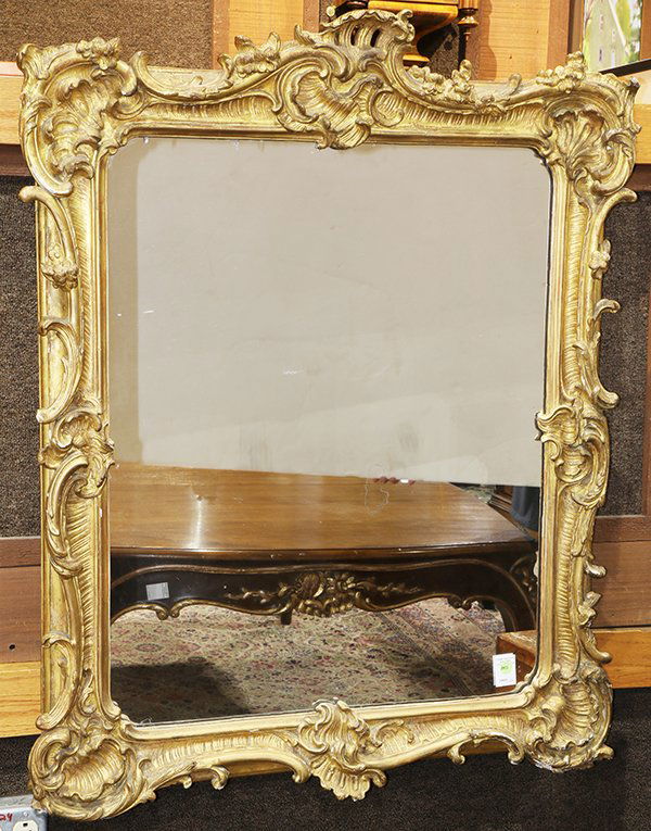Louis XV style giltwood framed mirror (1 of 3)